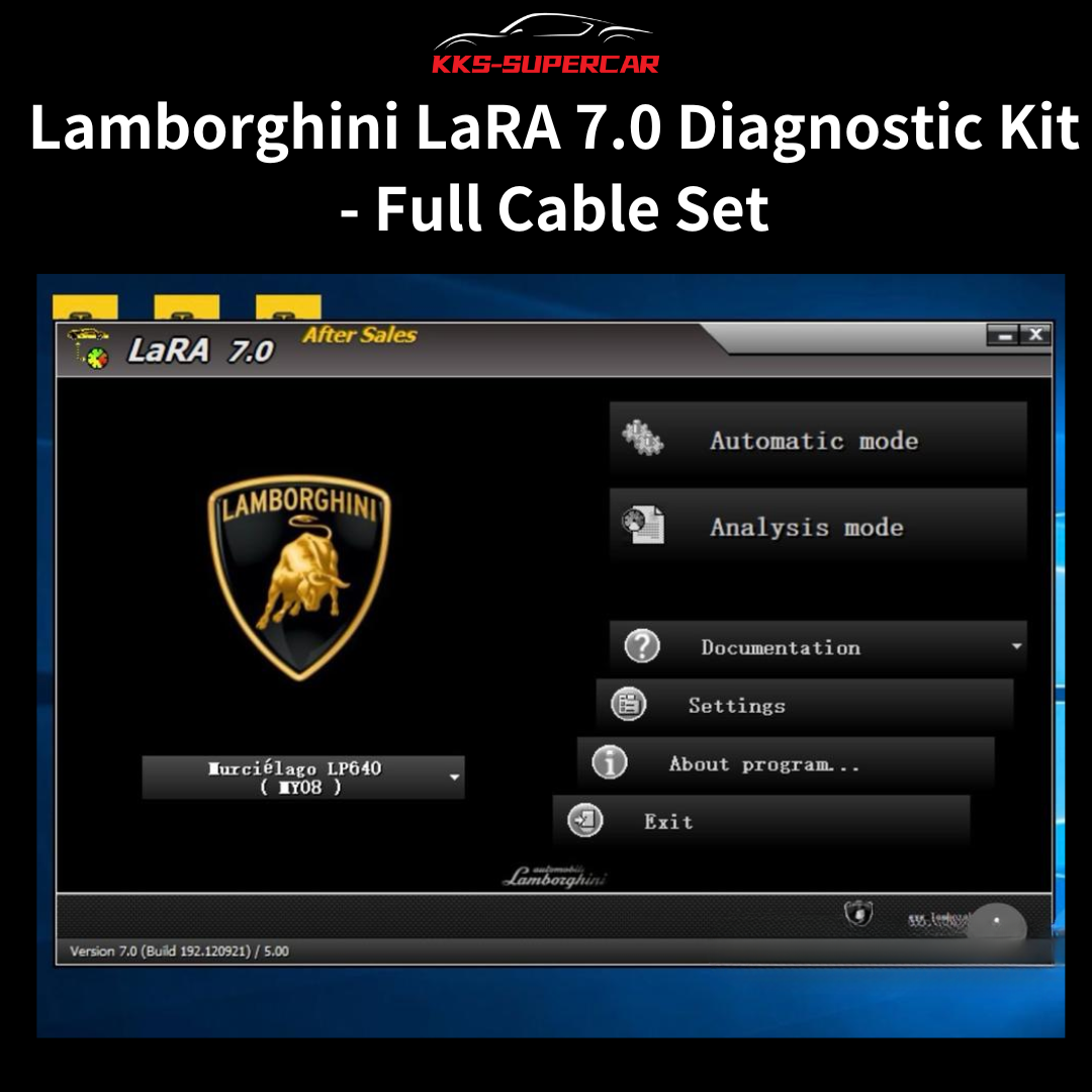 Diagnostic Kit Compatible with Lamborghini LaRA 7.0 – Full Cable Set Included