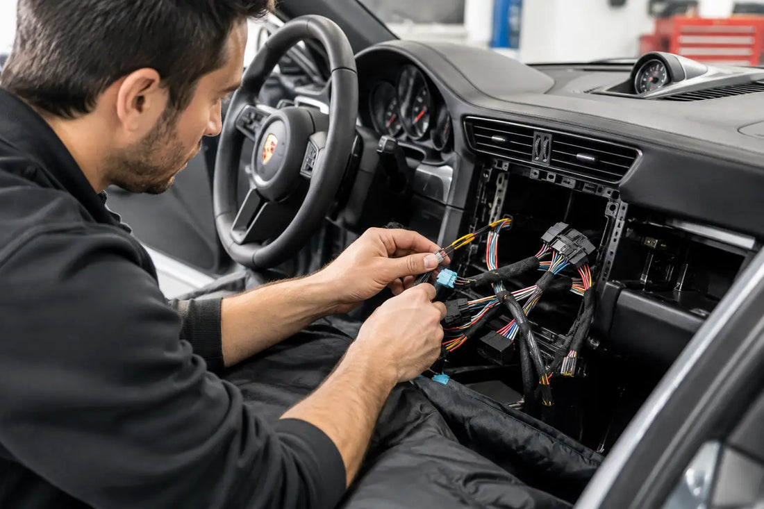 Porsche Retrofit Wiring Example Done Properly