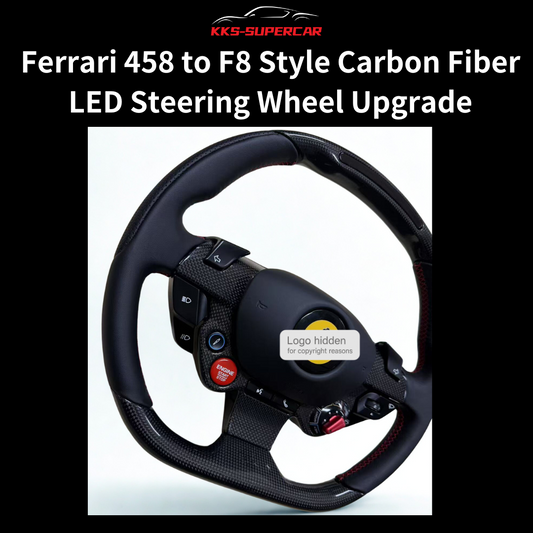 Carbon Fiber LED Steering Wheel Upgrade – Ferrari F8-Style, Compatible with 458 / 488 / FF / F12