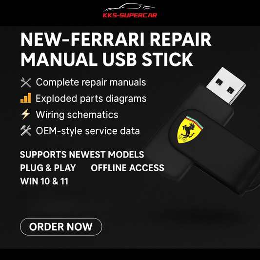 Repair Manual USB Stick Compatible with Ferrari – Service & Technical Documentation Acces
