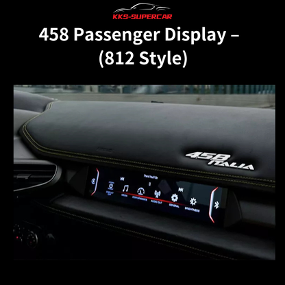 12-Inch Passenger Display Upgrade for 458 & 488 | 812-Style CarPlay & Android Auto Screen