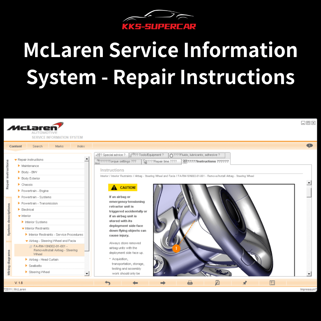 McLaren Service Information System - Repair Instructions