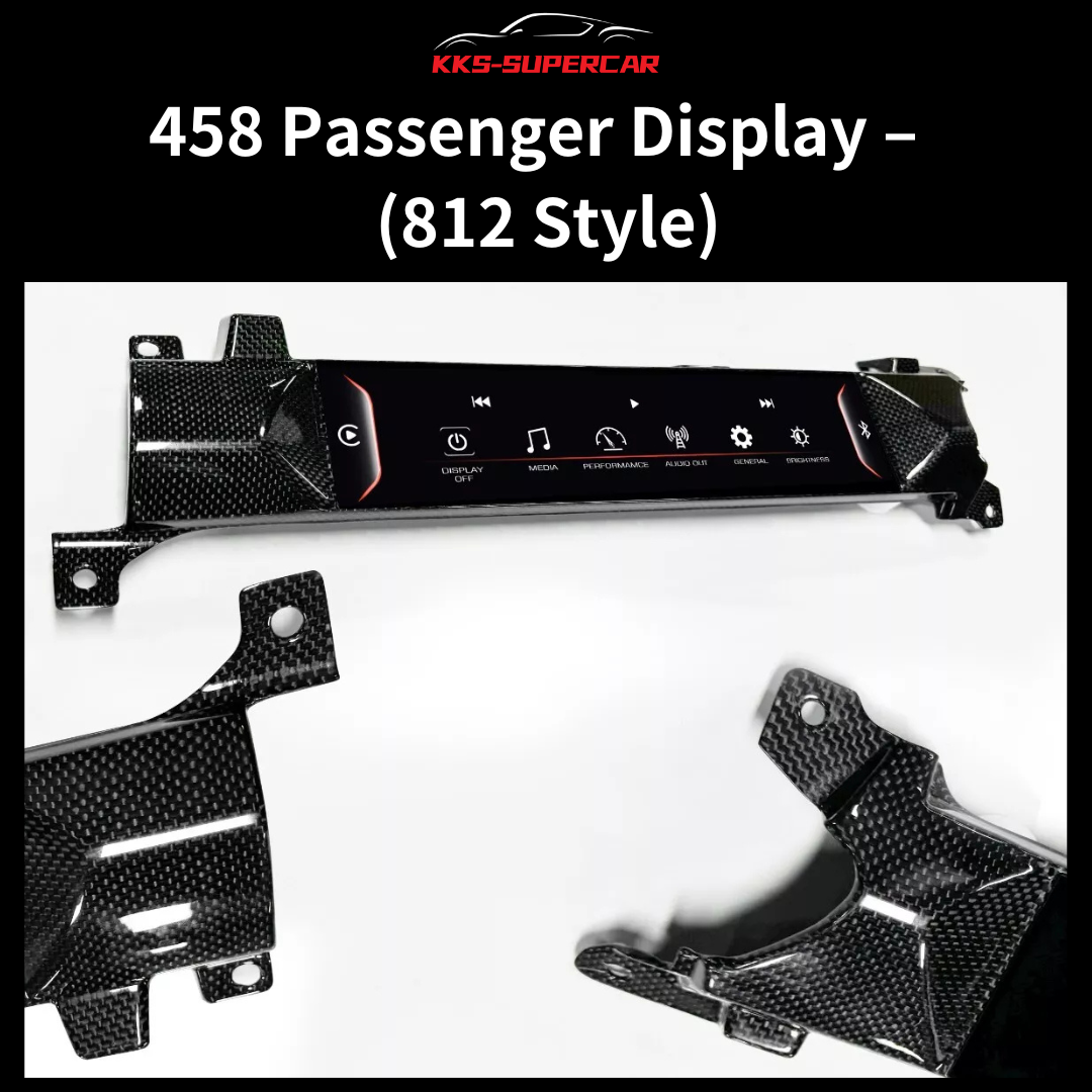 12-Inch Passenger Display Upgrade for 458 & 488 | 812-Style CarPlay & Android Auto Screen