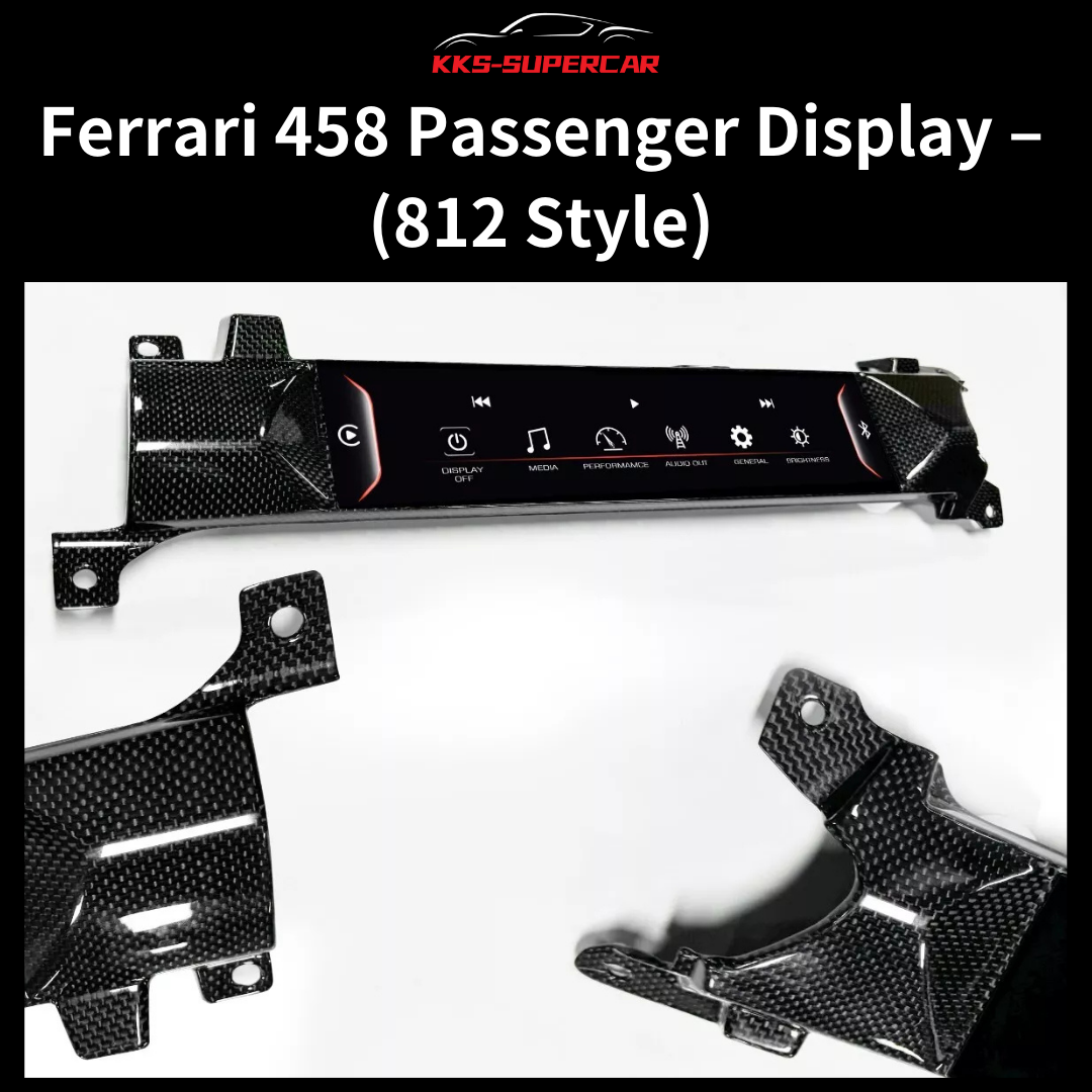 2-Inch Passenger Display Compatible with Ferrari 458 – CP & Android Auto (812-Style Upgrade)
