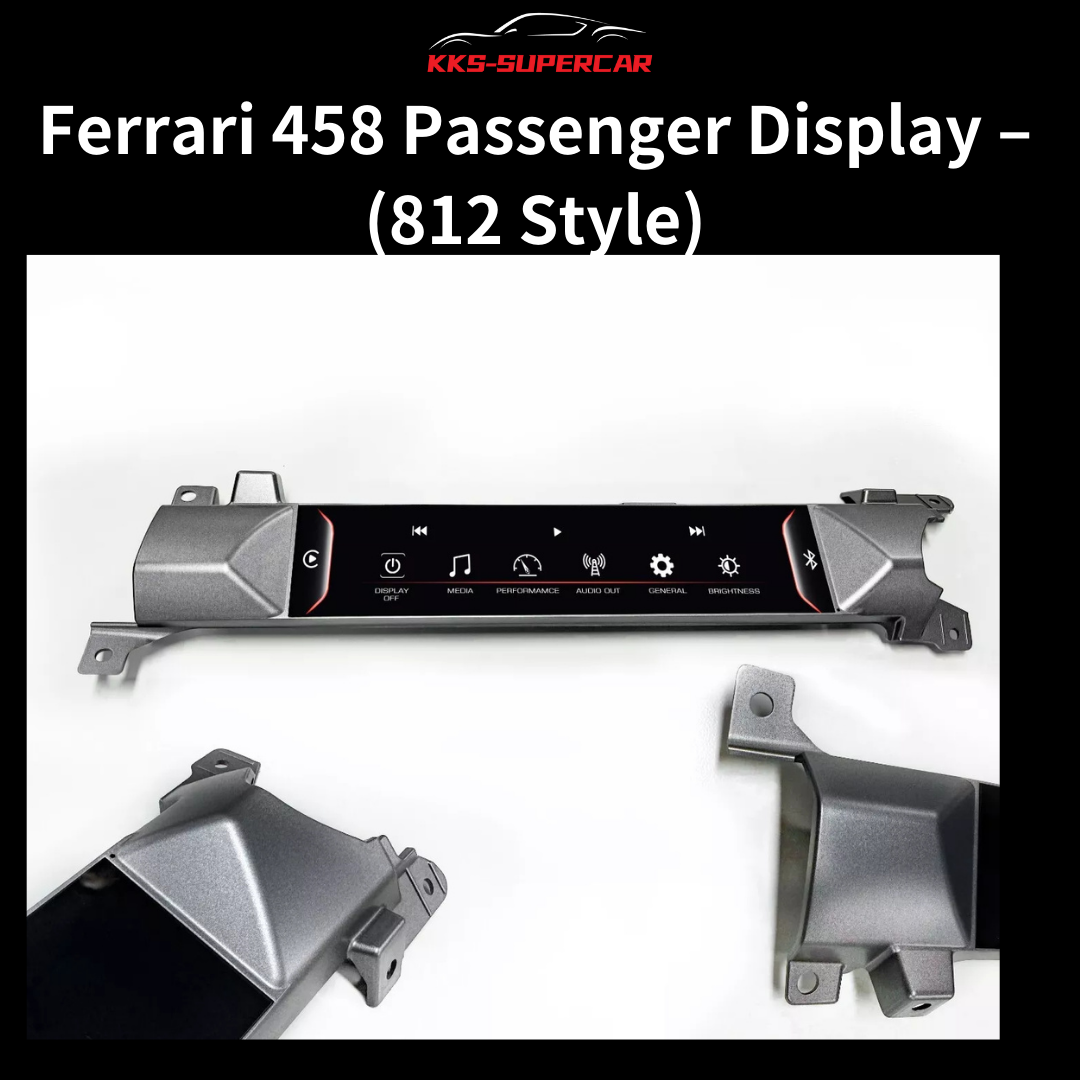 2-Inch Passenger Display Compatible with Ferrari 458 – CP & Android Auto (812-Style Upgrade)