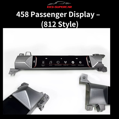 12-Inch Passenger Display Upgrade for 458 & 488 | 812-Style CarPlay & Android Auto Screen