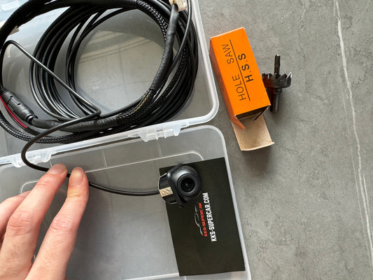 Ferrari Backup Camera Kit with Hole Saw - Compatible with 458, California, California T, 488, F12